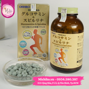 Viên uống Orihiro Glucosamine And Spirulina Nhật Bản 900 Viên - Michiko.vn