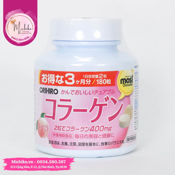 Vien-nhai-bo-sung-Collagen-Orihiro-Most-Chewable-Michiko.vn