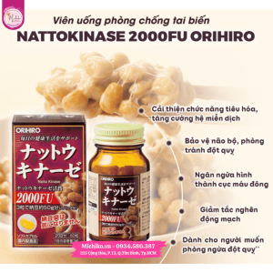 Viên Uống Nattokinase Orihiro 2000FU - Michiko.vn
