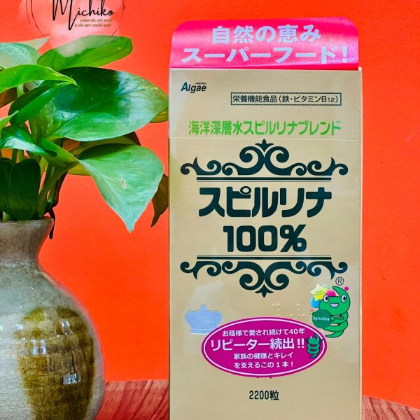 Viên uống tảo Spirulina 100% Japan Algae 2200 viên, tăng sức khỏe, cải thiện tiêu hóa - Michiko .vn