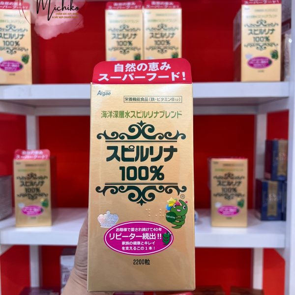 Viên uống tảo Spirulina 100% Japan Algae 2200 viên, tăng sức khỏe, cải thiện tiêu hóa - Michiko .vn