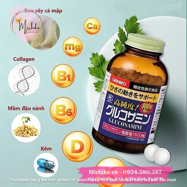 Viên Uống Bổ Xương Khớp Glucosamine Orihiro 900 Viên Michiko.vn